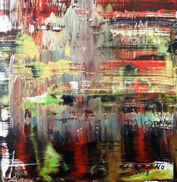 Solstice 2018 13x15 Original Painting - Antonio Carreno