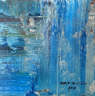 Descending 2017 13x15 Original Painting - Antonio Carreno Descending 2017 13x15 Original Painting - Antonio Carreno