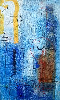 Crossing Moon 2011 61x41 Huge Original Painting - Antonio Carreno Crossing Moon 2011 61x41 Huge Original Painting - Antonio Carreno