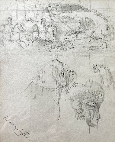 Untitled Drawing 16x14 Works on Paper (not prints) - Leonora Carrington