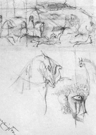 Sin Titulo (Untitled) Drawing 27x19 Drawing - Leonora Carrington