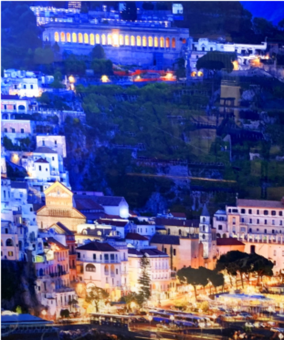 Amalfi Tryptych 50x135 Huge - Epic  Panorama by William Carr
