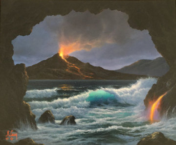 Pele's Creation 1997 24x30 Original Painting - Anthony Casay Pele's Creation 1997 24x30 Original Painting - Anthony Casay