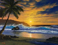 Untitled Seascape (Maui Beach) 1988 33x43 - Huge Original Painting by Anthony Casay - 0