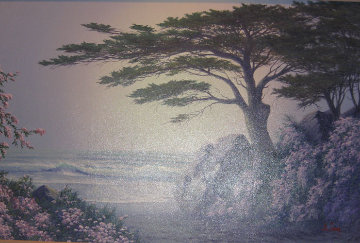 Cypress Retreat 1998 (Lone Cypress) 1988 California 24x36 Original Painting - Anthony Casay