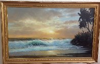 Hawaiian Sunset 1976 36x60 Super Huge Original Painting by Anthony Casay - 1 Hawaiian Sunset 1976 36x60 Super Huge Original Painting by Anthony Casay - 1