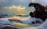 Seascape Painting - 1980 44x64 Huge - Mural Size Original Painting by Anthony Casay - 1