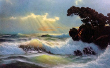 Seascape 1980 44x64 Super Super Huge Original Painting - Anthony Casay Seascape 1980 44x64 Super Super Huge Original Painting - Anthony Casay