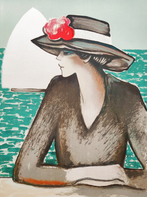 White Sailing Boat 1975 by Jean-Pierre Cassigneul - For Sale on