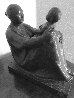 Seated Woman With Child Bronze Sculpture 1989 11 in Sculpture by Felipe Castaneda - 0