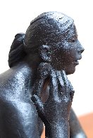 Mujer Con Orejeras (Woman With Earrings) Bronze Sculpture 2007 16 in Sculpture by Felipe Castaneda - 1 Mujer Con Orejeras (Woman With Earrings) Bronze Sculpture 2007 16 in Sculpture by Felipe Castaneda - 1