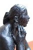 Mujer Con Orejeras (Woman With Earrings) Bronze Sculpture 2007 16 in Sculpture by Felipe Castaneda - 2
