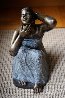 Untitled Seated Girl Bronze Sculpture 1995 Sculpture by Felipe Castaneda - 4