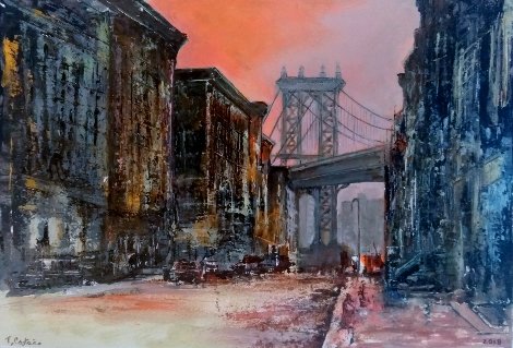 New York 1930 2018  6x8 Original Painting - Tomas Castano