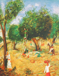 Olive Harvest AP 1980 Limited Edition Print - Moshe Castel