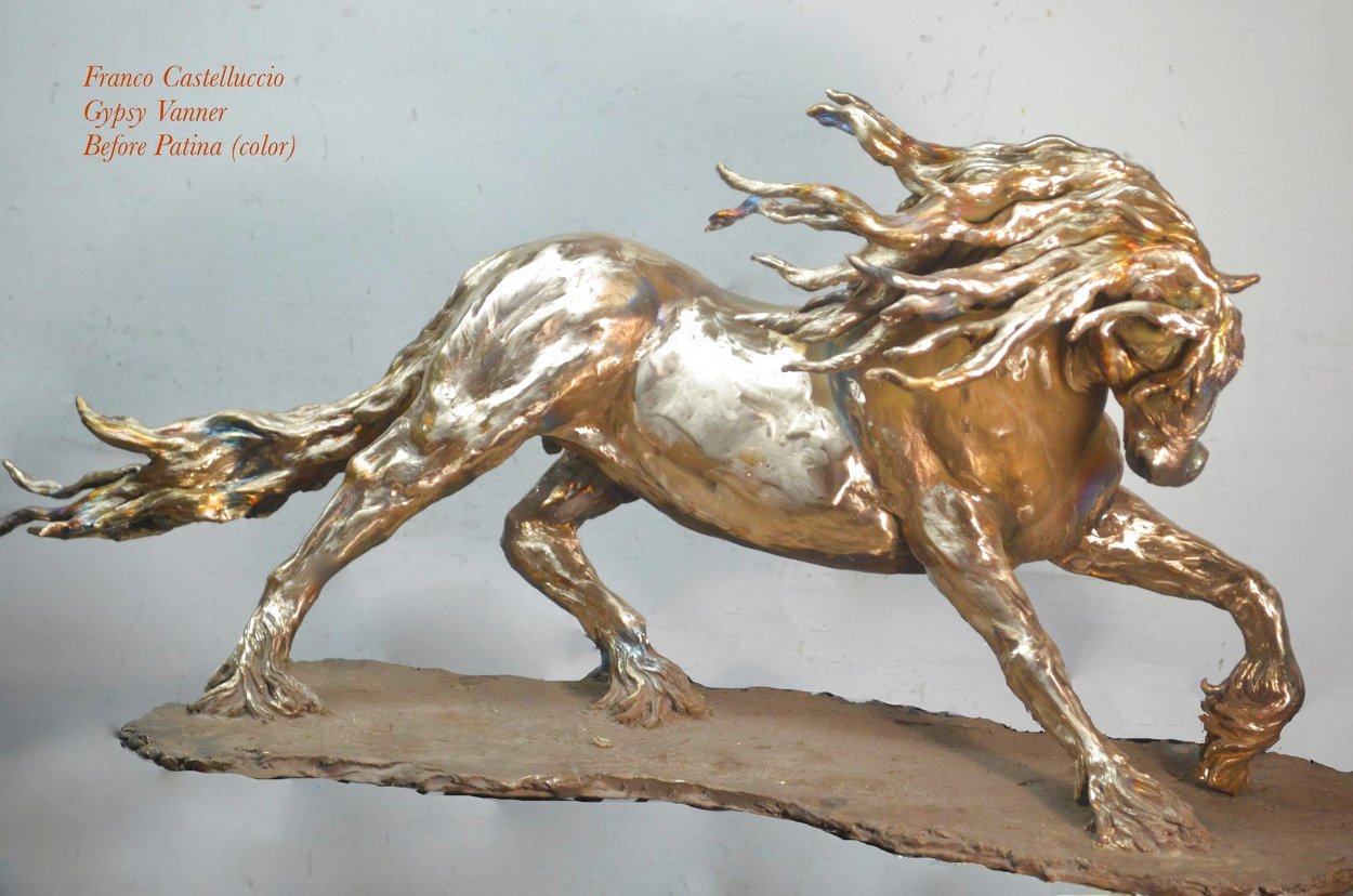 Gypsy Vanner 2022 18 in  Sculpture by Franco Castelluccio