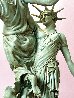 Lady Liberty  Summons Justice to Weigh the Price of Peace Resin Sculpture 2023 30 in Sculpture by Franco Castelluccio - 2