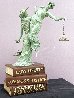 Lady Liberty  Summons Justice to Weigh the Price of Peace Resin Sculpture 2023 30 in Sculpture by Franco Castelluccio - 1