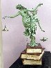 Lady Liberty  Summons Justice to Weigh the Price of Peace Resin Sculpture 2023 30 in Sculpture by Franco Castelluccio - 0