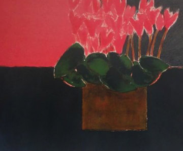 Le Cyclamen De Jacqueline AP 1991 Limited Edition Print - Bernard Cathelin Le Cyclamen De Jacqueline AP 1991 Limited Edition Print - Bernard Cathelin