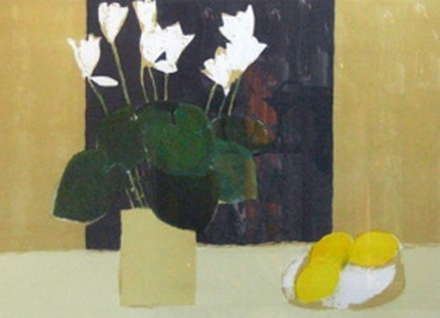Nature Mote Au Cyclamen 1989 AP by Bernard Cathelin - For Sale on