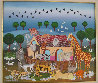 Noahs Ark 1993 22x27 Original Painting by Miguel Garcia Ceballos - 2