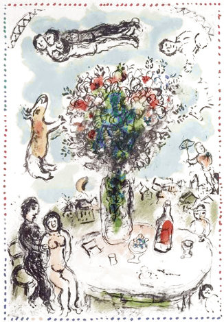 Lovers Table EA HS Limited Edition Print - Marc Chagall