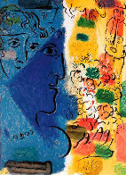 Blue Profile Poster 1967 HS Limited Edition Print by Marc Chagall - 0 Blue Profile Poster 1967 HS Limited Edition Print by Marc Chagall - 0