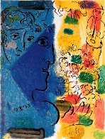 Blue Profile Poster 1967 HS Limited Edition Print by Marc Chagall - 1 Blue Profile Poster 1967 HS Limited Edition Print by Marc Chagall - 1