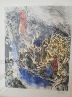 Moise Bible Suite: Fait Jaillir L'eau Du Rocher (Moses Stricking Water From the Rock) 193 Limited Edition Print by Marc Chagall - 1 Moise Bible Suite: Fait Jaillir L'eau Du Rocher (Moses Stricking Water From the Rock) 193 Limited Edition Print by Marc Chagall - 1
