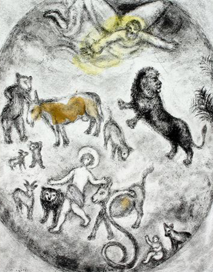 Bible Suite: Temps Messianiques Etched 1931, printing 1958 Limited Edition Print by Marc Chagall