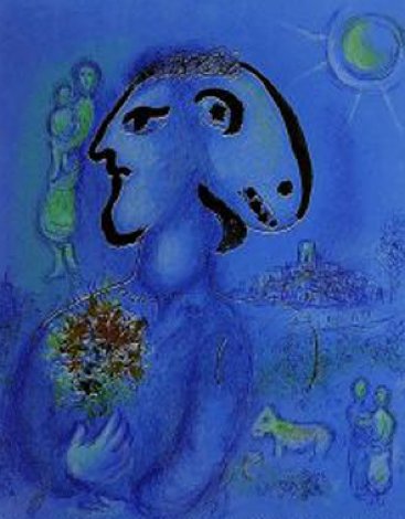 Le Bleu Village M. 729 AP 1972 HS Limited Edition Print - Marc Chagall