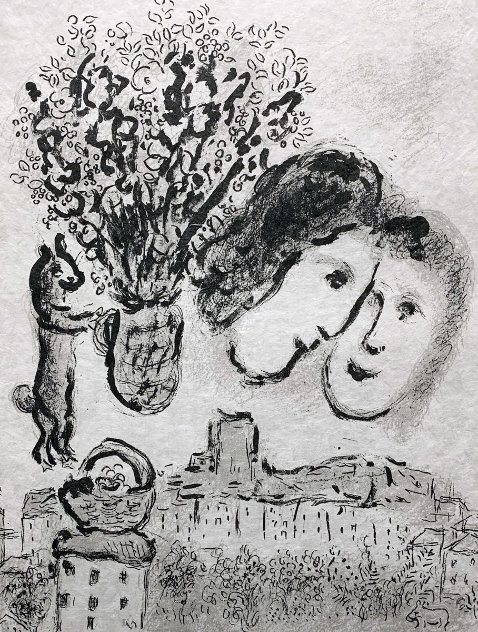 Double Visage Gris 1974 HS Limited Edition Print by Marc Chagall