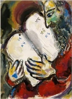 Story of the Exodus XIV: Moses And the Ten Commandments 1966 Limited Edition Print - Marc Chagall Story of the Exodus XIV: Moses And the Ten Commandments 1966 Limited Edition Print - Marc Chagall
