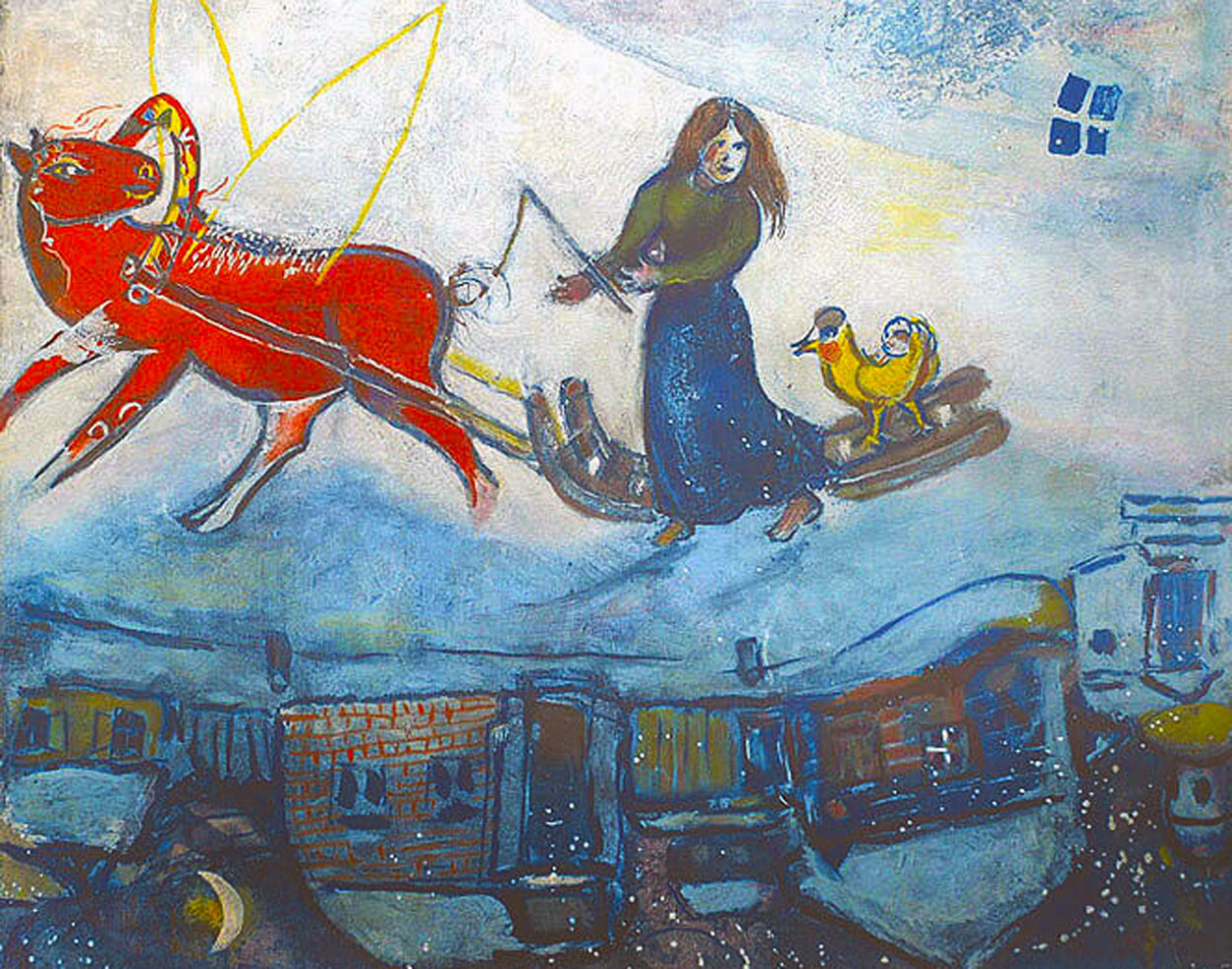 Le Cheval Rouge 1954 by Marc Chagall