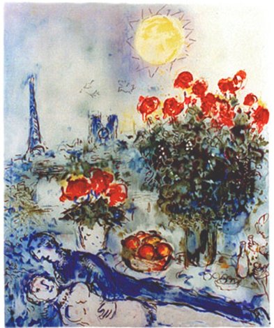 Lover in Paris Limited Edition Print - Marc Chagall