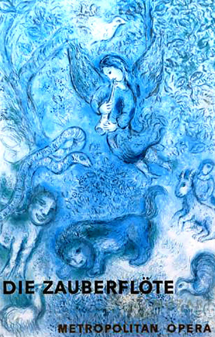 Magical Flute Metropolitan Poster (Blue) 1967 Limited Edition Print by Marc Chagall Magical Flute Metropolitan Poster (Blue) 1967 Limited Edition Print by Marc Chagall