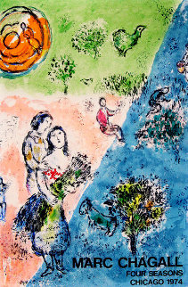 Four Seasons Poster 1974 Limited Edition Print - Marc Chagall Four Seasons Poster 1974 Limited Edition Print - Marc Chagall