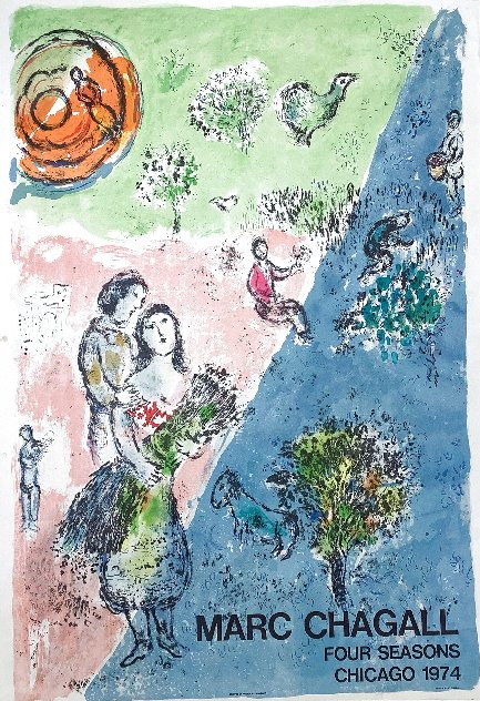 Four Seasons Poster 1974 Limited Edition Print by Marc Chagall