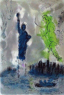 Statue of Liberty Poster 1982 Limited Edition Print - Marc Chagall