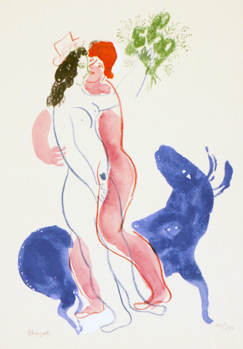 Colour Amour, La Bette Bleu Limited Edition Print by Marc Chagall