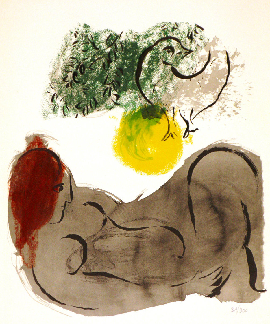 Colour Amour, Nu a l'Oiseau  Limited Edition Print by Marc Chagall