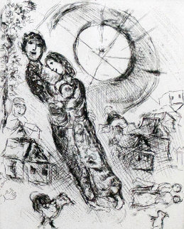 Soleil Aux Amoreux 1968 HS Limited Edition Print - Marc Chagall Soleil Aux Amoreux 1968 HS Limited Edition Print - Marc Chagall