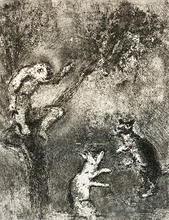 Wolf, The Fox, And The Monkey 1927 Limited Edition Print - Marc Chagall Wolf, The Fox, And The Monkey 1927 Limited Edition Print - Marc Chagall