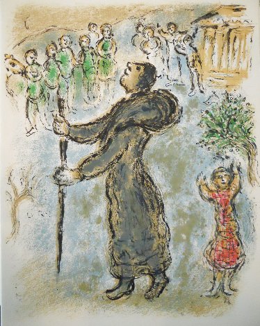 L'Odyssee Suite: Ulysses Disguised As a Beggar   1975 Limited Edition Print - Marc Chagall