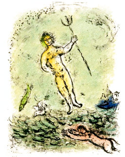 Odyssey II: Poseidon Limited Edition Print - Marc Chagall Odyssey II: Poseidon Limited Edition Print - Marc Chagall