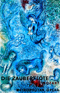 Magical Flute Metropolitan Poster (Blue) 1967 Limited Edition Print - Marc Chagall Magical Flute Metropolitan Poster (Blue) 1967 Limited Edition Print - Marc Chagall