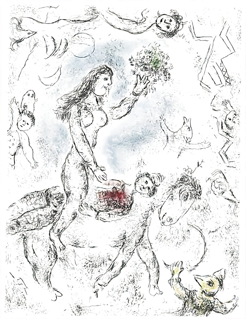 Ce Lui Qui Dit Les Choses Sans Rien Dire (Plate 22) 1975 Limited Edition Print by Marc Chagall