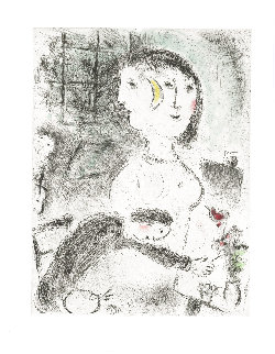 Celui Qui Dit Les Choses Sans Rien Dire (Plate 23) Limited Edition Print - Marc Chagall Celui Qui Dit Les Choses Sans Rien Dire (Plate 23) Limited Edition Print - Marc Chagall