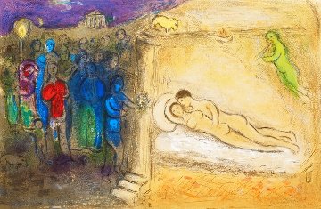 Daphnis And Chloe: Hymenee 1961 HS Limited Edition Print - Marc Chagall Daphnis And Chloe: Hymenee 1961 HS Limited Edition Print - Marc Chagall